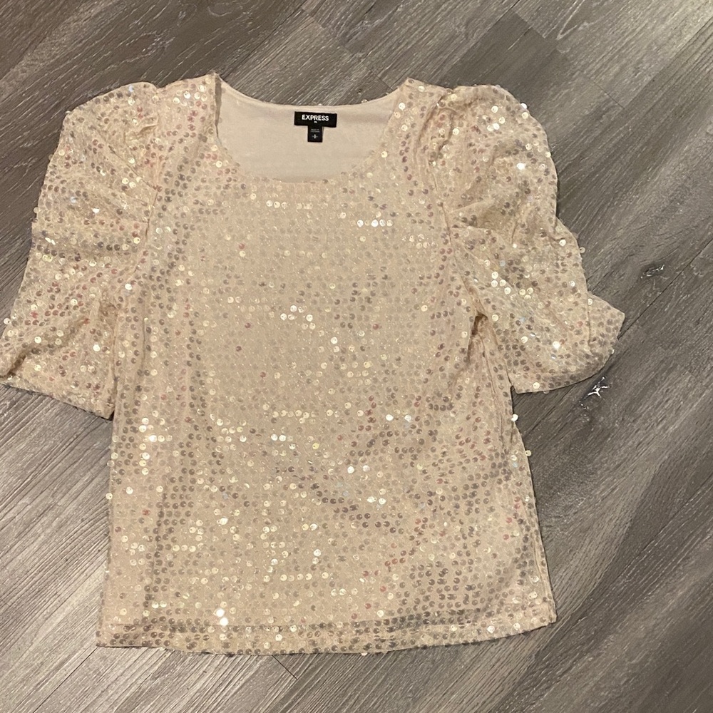 Express Sparkling Sequin Blouse